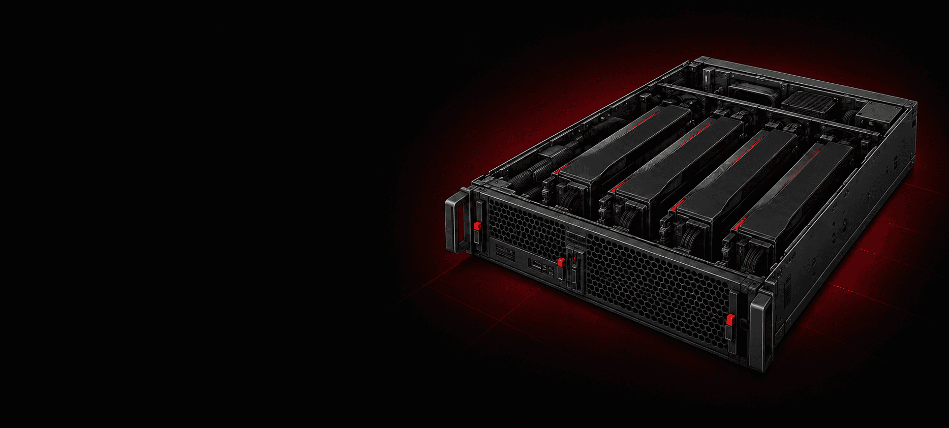NVIDIA GPU server with four graphics cards