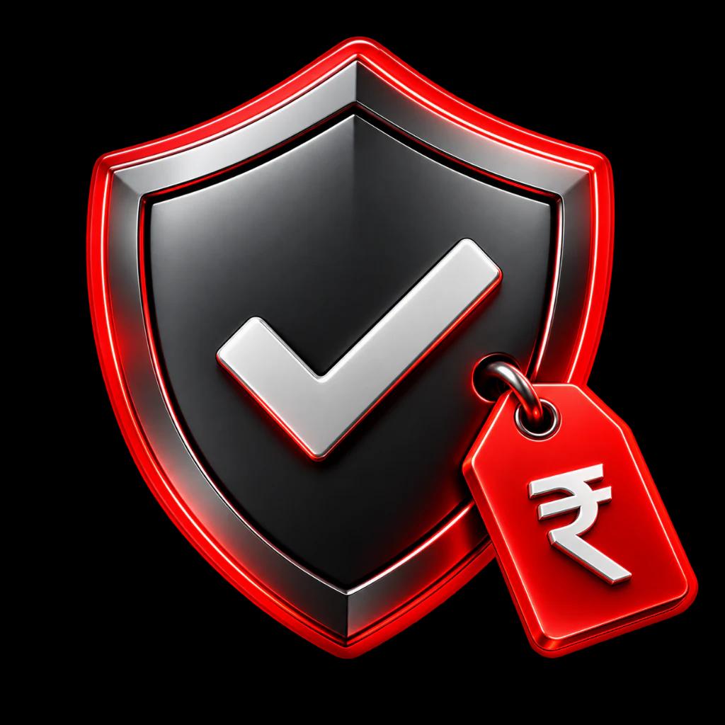 Built for Builders Shield emblem with Rupee price tag